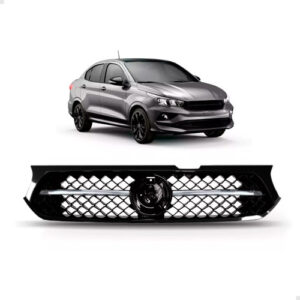 Grade Fiat Cronos 2017 A 2020 Black Piano Com Friso Cromado