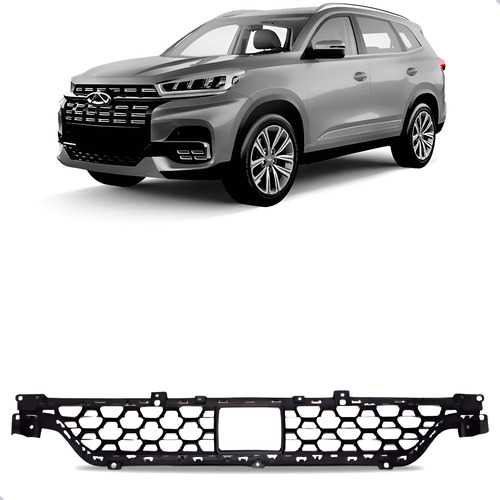 Grade Tiggo 8 2021 A 2023 C/ Furo Camera Pchoque Dianteiro Preto