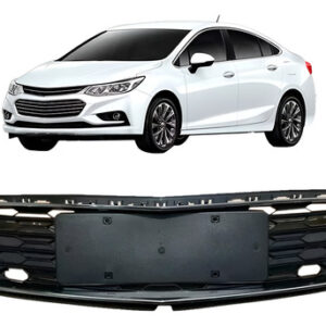 Grade Radiador Cruze 2017 A 2019 Inferior C/friso Cromado Preto
