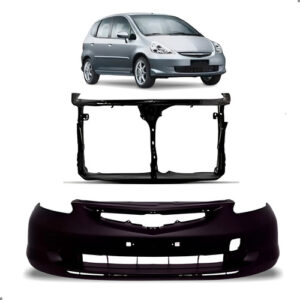 Kit Parachoque Painel Frontal Para Honda Fit 2003 A 2008 Preto
