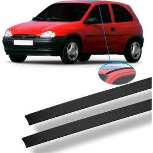 Par Borracha Friso De Teto Corsa Wind 2p  Com Grampos Preto