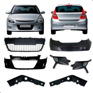 Kit Parachoques Grade Moldura Milha Para I30 2009 A 2012 Para Pintar