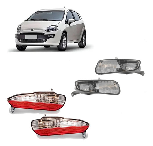 Kit Piscas E Lanternas Parachoque Para Punto 2013 A 2017