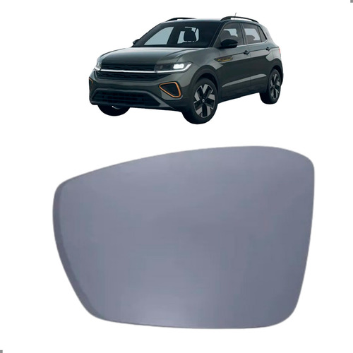 Lente Retrovisor Para T-cross 2014 A 2019/ Nivus 2020 A 2024 Esquerdo Motorista