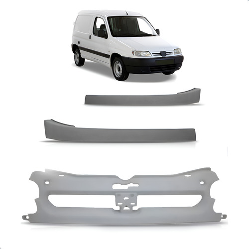 Kit Grade Partner Ano 1999 A 2009 Com Par Friso Farol Preto