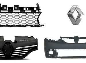 Kit Grade Parachoque Sandero 2015 2016 2017 2018 2019 Preto Brilhante