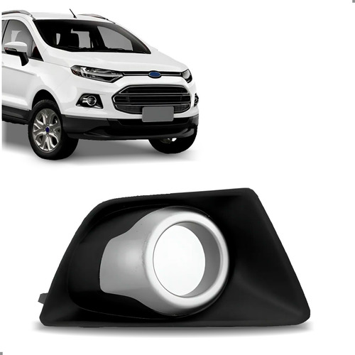 Grade Parachoque Para Ecosport 2013 2014 A 2017 Aro Cinza Lado Direito