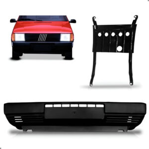 Kit Envolvente Para Fiat Uno 1988 A 2002 Com Protetor Carter Preto