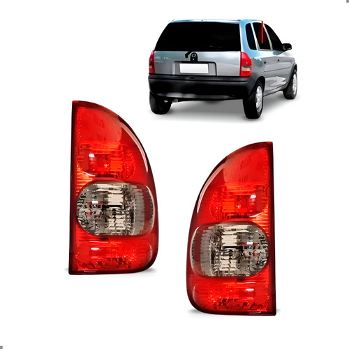 Par Lanterna Traseira Para Corsa 2000 2001 2002 2003 A 2009 Ambos Lados