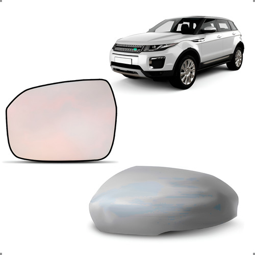 Kit Capa E Lente Retrovisor Para Evoque 2012 2013 Esquerdo Esquerdo