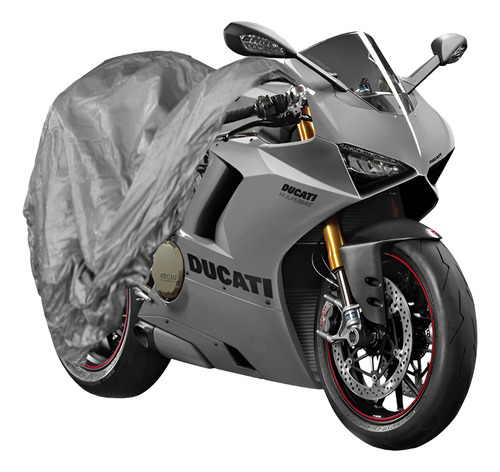 04 Capas Cobrir Moto Impermeável Proteção Uv G Mega Desconto Cinza