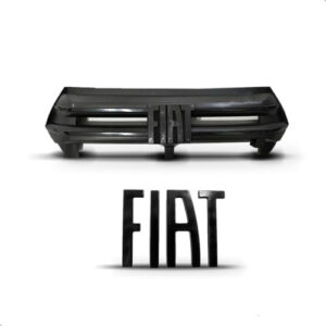 Kit Grade Com Emblema Para Fiat Mobi 2021 A 2023 Black Piano Preto