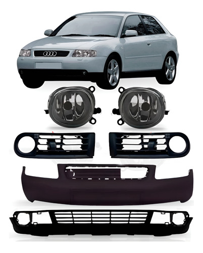 Kit Audi A3 01/06 Par Milhas+ Grades + Spoiler + Parachoque. Carrara