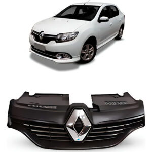 Grade Radiador Sandero Logan 2014 A 2019  C/ Cinturão Preto