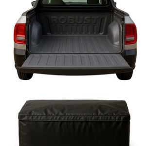 Maleiro De Caçamba Impermeável E Dobrável 300 Litros Preto Vw Saveiro Robust