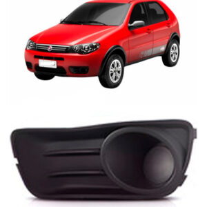 Grade Parachoque Palio Way 2015 A 2018 S/m S/f Milha Preto Esquerdo Motorista Fosco