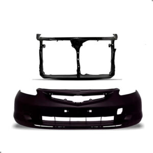 Kit Parachoque Painel Frontal Para Honda Fit 2003 A 2008 Preto