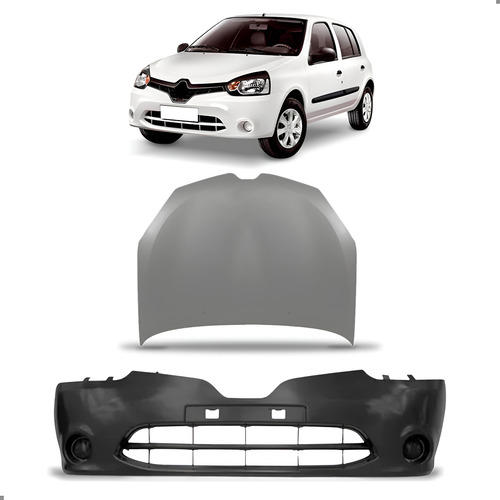 Kit Frente Para Clio 2013 A 2016 Capo E Parachoque Dianteiro