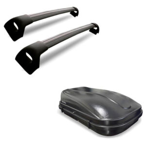 Rack Bagageiro Fox Crossfox 2003 À 2009 Preto + Baú 510 L Preto