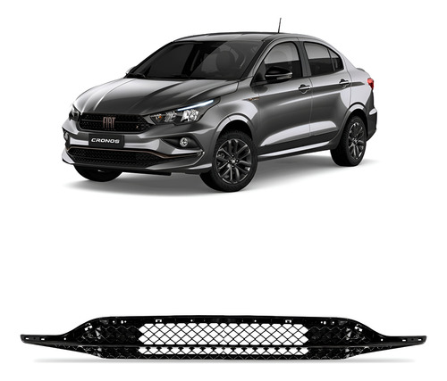 Grade Central Parachoque Cronos 2018 Em Diante 1a Linha Preto