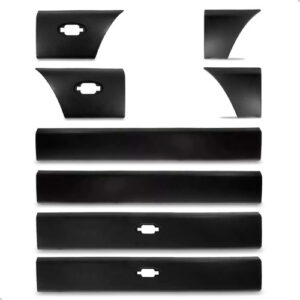 Kit Frisos Lateral Para Renault Master 2013 A 2018 8 Peças Preto