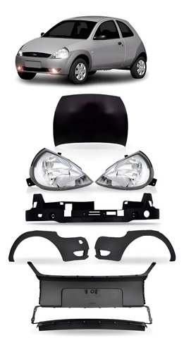 Kit Frente Ka 2001 A 2004 Capo +  Jogo C/ 03 Parachoques