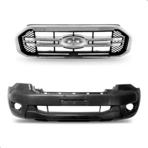 Envolvente Diant. E Grade Cinza Para Ford Ranger 2020 A 2024