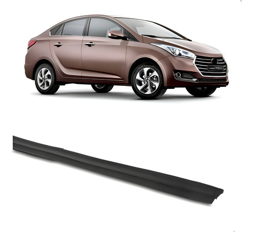 Pestana Traseira Hb20 2012 A 2019 Sedan 4 Portas Externa  Preto - Esquerdo