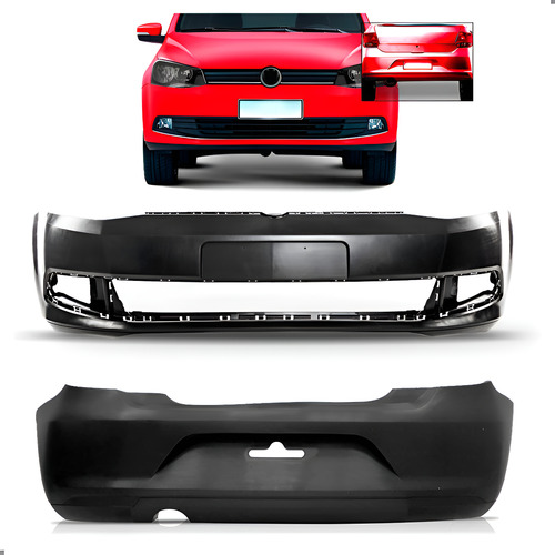 Par Envolvente Para Gol G6 2013 A 2016 Dianteiro E Traseiro Preto