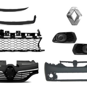 Kit Grade Parachoque Sandero 2015 2016 2017 2018 2019 Preto Brilhante