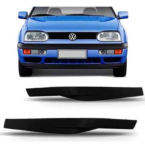 Spoiler Lateral Retov Para Golf Alemão 1994 A 1997 Preto