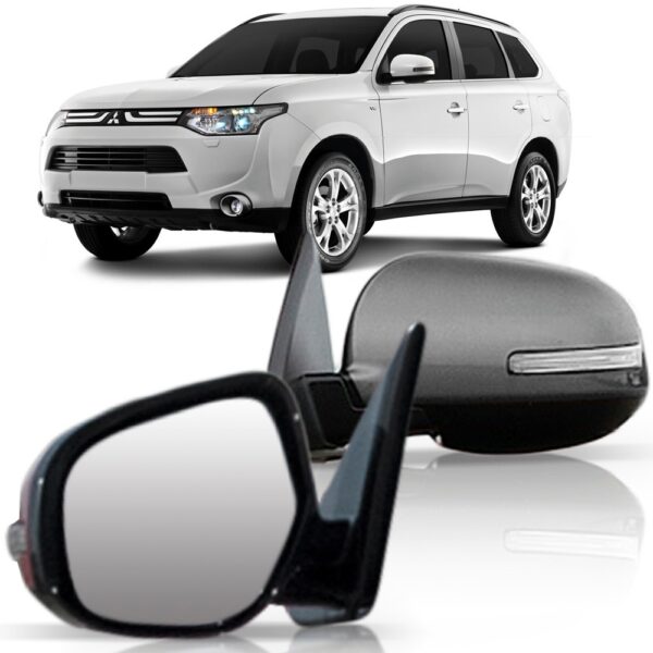 Retrovisor Outlander 2013 2014 2015 Eletrico Com Pisca Lado Esquerdo