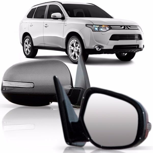Retrovisor Outlander 2013 2014 2015 Eletrico Com Pisca Lado Direito