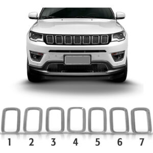 Friso Grade Jeep Compass 2017 2018 Cromado Unidade