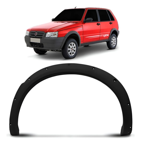 Alargador Moldura Paralama Traseiro Uno Way Preto 2004 A 12 Lado Esquerdo