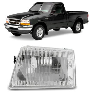 Farol Para Ford Ranger 1993 94 95 96 1997 Lente Acrílico Lado Esquerdo