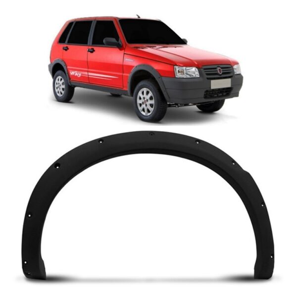Alargador Moldura Paralama Traseiro Uno Way Preto 2004 A 12 Lado Direito