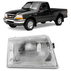 Farol Para Ford Ranger 1993 94 95 96 1997 Lente Acrílico Lado Direito