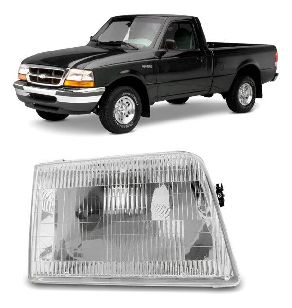 Farol Para Ford Ranger 1993 94 95 96 1997 Lente Acrílico Lado Direito