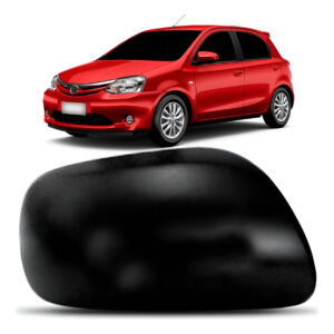 Capa Retrovisor Etios 2012 A 2014 Preto Liso Lado Esquerdo