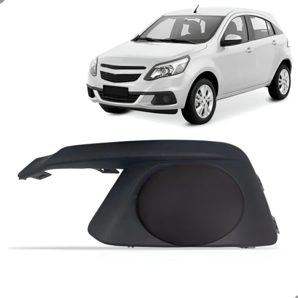 Tela Frontal Moldura Milha Agile 2013 14 2015 2016 Sem Furo Lado Esquerdo