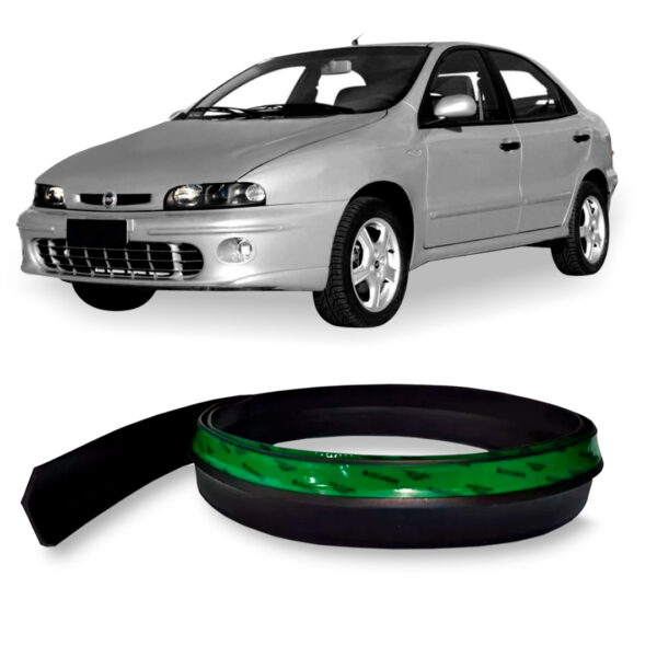 Saia Spoiler Para FIAT BRAVA Z Lip Borracha Esportivo Ez
