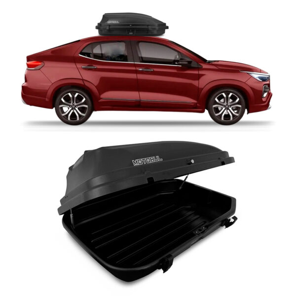 Baú Maleiro De Teto Motobul 270 Litros FIAT-FASTBACK Preto