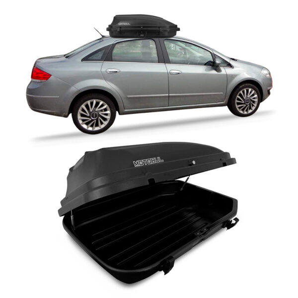 Baú Maleiro De Teto Motobul 270 Litros FIAT-LINEA Preto