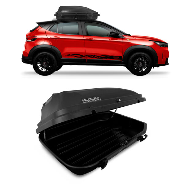 Baú Maleiro De Teto Motobul 270 Litros FIAT-PULSE Preto