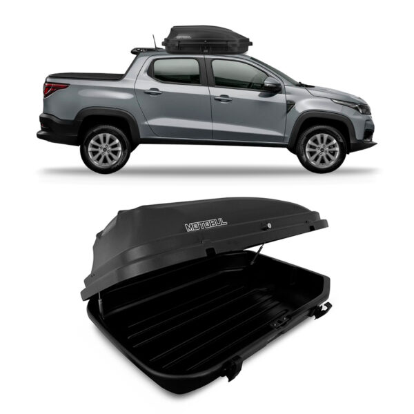 Baú Maleiro De Teto Motobul 270 Litros FIAT-STRADA Preto