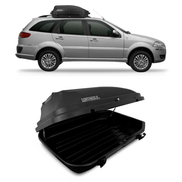 Baú Maleiro De Teto Motobul 270 Litros FIAT-WEEKEND Preto