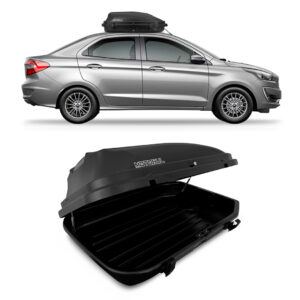 Maleiro Baú Teto FORD KA Motobul 270 Litros 50kg Preta