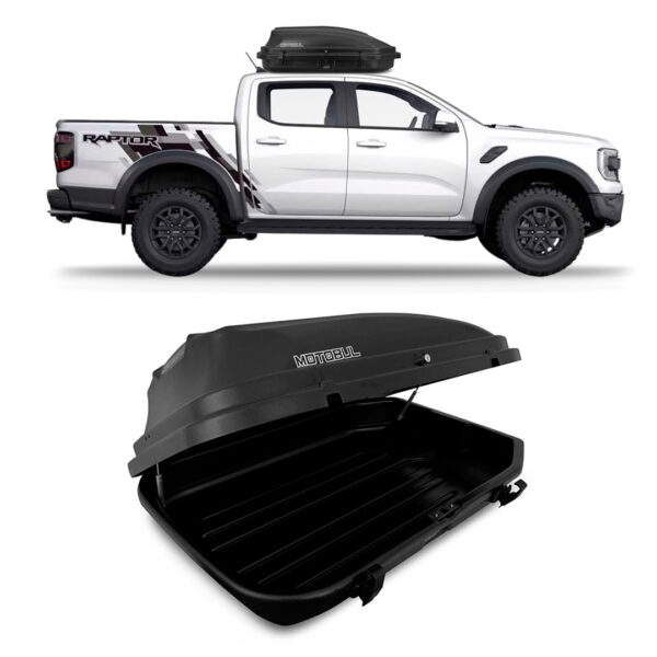 Baú Maleiro De Teto Motobul 270 Litros FORD-RANGER-RAPTOR Preto