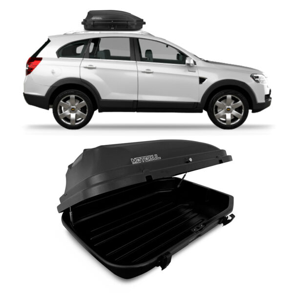 Baú Maleiro De Teto Motobul 270 Litros GM-CAPTIVA Preto